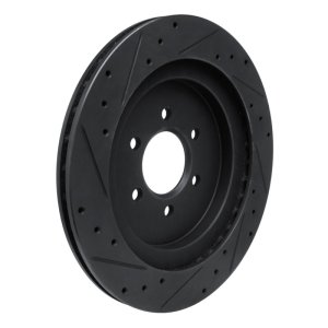 Dodge Viper Brake Rotor (1) - Rear Right - R1 Concepts - Drilled & Slotted - Black - `92-`02